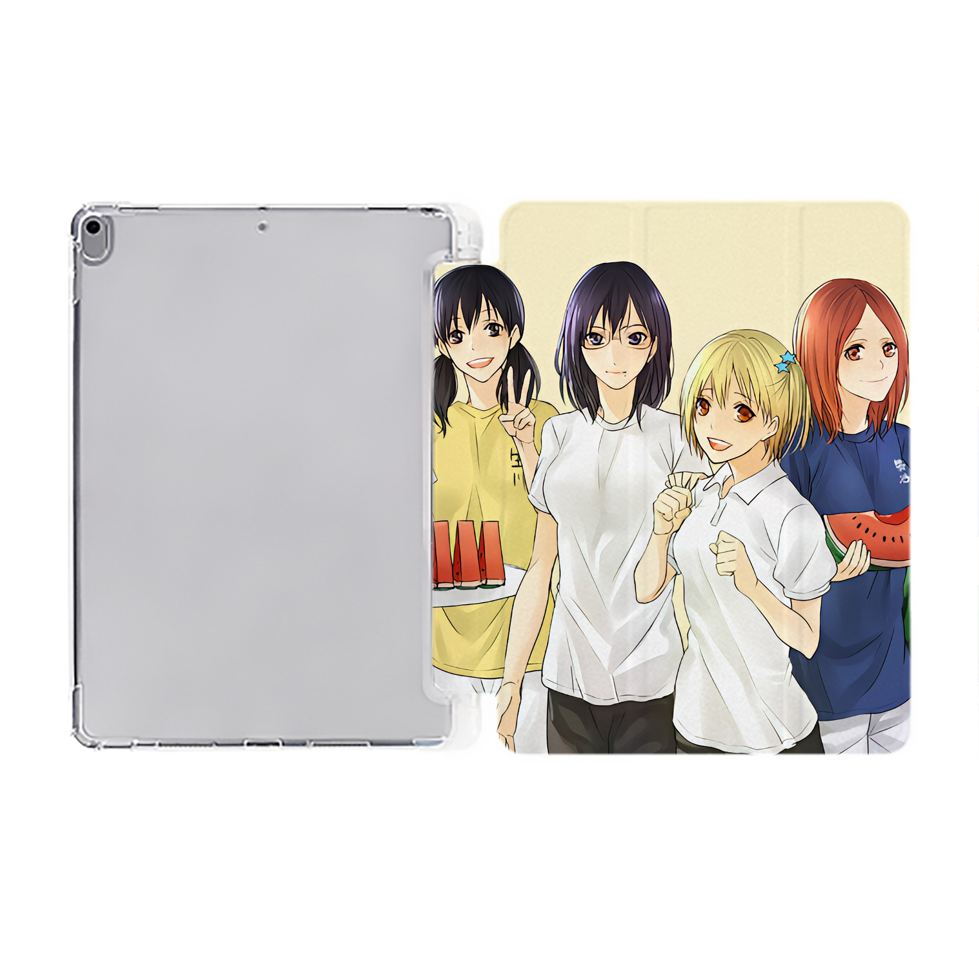 （画像用） ハイキュー!! Haikyu!! IPad ケース ペン収納付き 三つ折りスタンド PUレザー×シリコン 対応機種9.5/10.5/10.9インチ